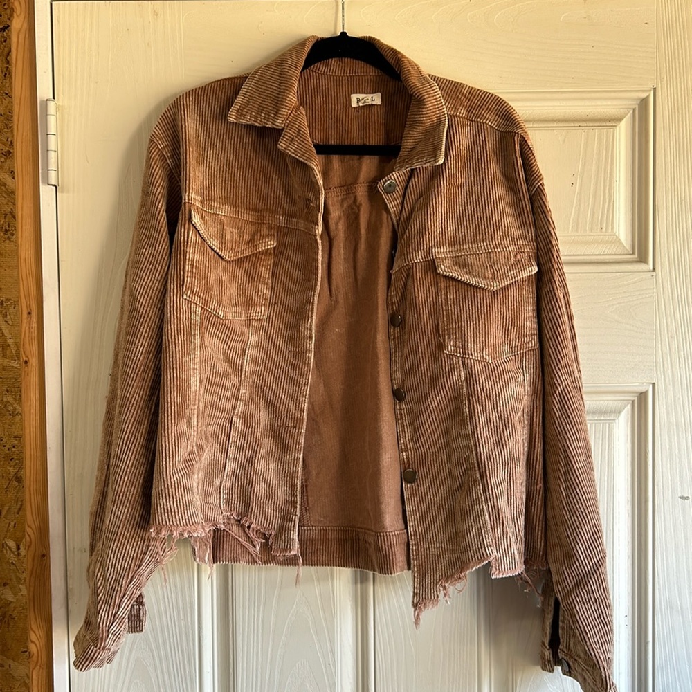 COPY - NWOT Womens corduroy Shacket/jacket size large color cocoa